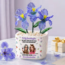 Mom - Daughters (Adult),Gift For Daughter,Love - To My Daughter Granddaughter - Personalized Glass Flower Plant Pot