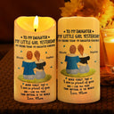 Gift For Mother,Gift For Daughter,Mom - Daughters (Adult),Happy - To My Daughter My Little Girl - Personalized Flameless LED Candle