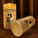 Gift For Mother,Gift For Daughter,Mom - Daughters (Adult),Happy - To My Daughter My Little Girl - Personalized Flameless LED Candle