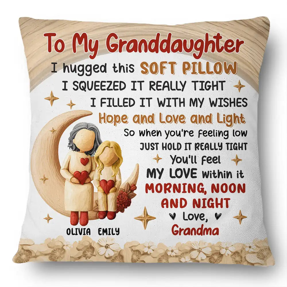 To My Granddaughter - Personalized Pillow