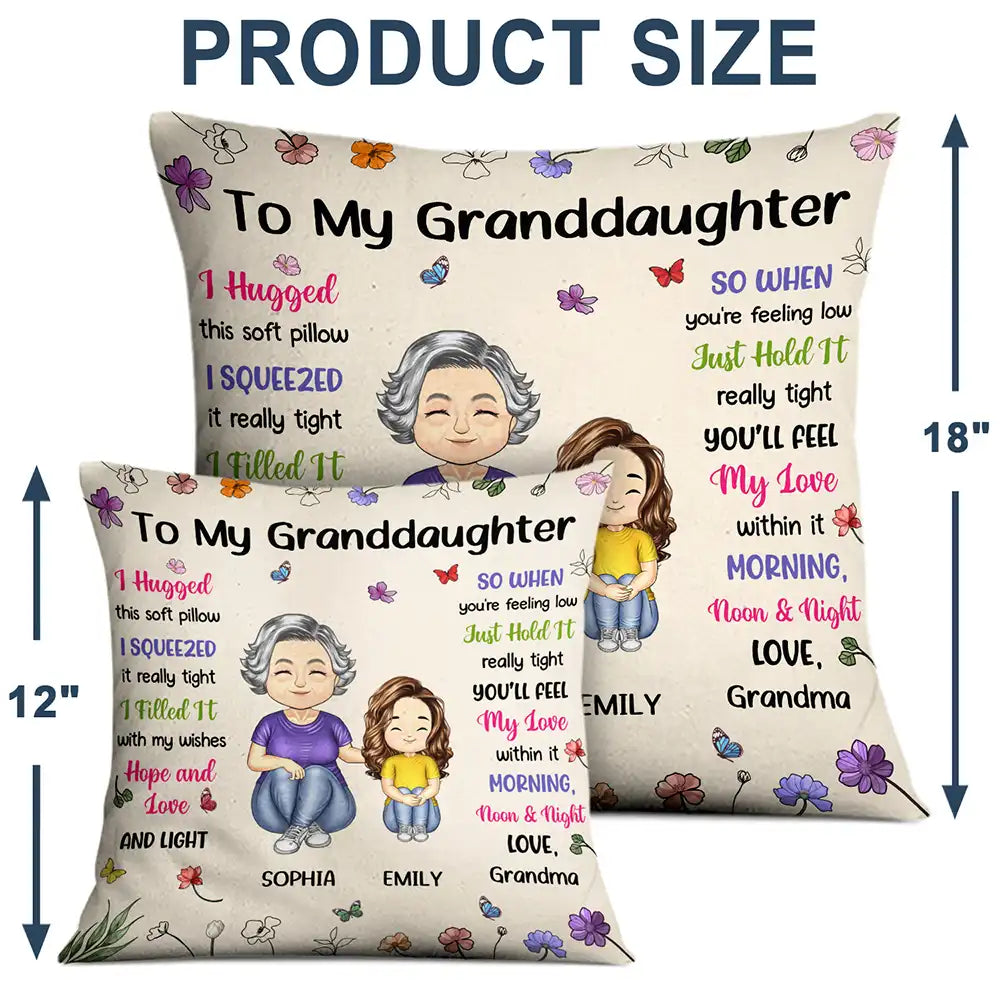 Gift For Grandkids,Grandma,Grandkids,Gift For Grandma,Happy - To My Granddaughter Grandma - Personalized Pillow