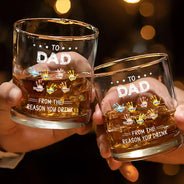 Gift For Father,Gift For Grandpa,Funny - To Papa From The Reason You Drink - Personalized Whiskey Glass