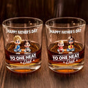 Gift For Father - To The Neat Dad - Personalized Whiskey Glass