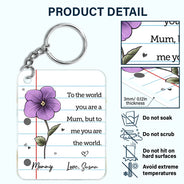 Gift For Mother,Gift For Grandma,Love - To The World You Are A Mum - Personalized Acrylic Keychain