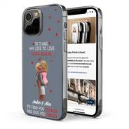 Gift For Couples, Gift For Husband, Gift For Wife, Gift For Girlfriend, LGBT, Love - Together And Forever Yours Kissing Couple - Personalized Clear Phone Case