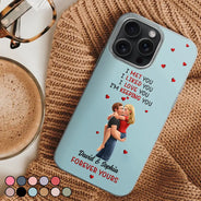 Gift For Couples, Gift For Husband, Gift For Wife, Gift For Girlfriend, LGBT, Love - Together And Forever Yours Kissing Couple - Personalized Clear Phone Case