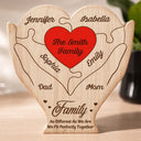 Family,Parents,Happy,Non-Eng,Grateful - Together We Make A Family - Personalized Custom Shaped Wooden Puzzle