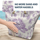 Gift For Grandma,Summer,Grateful,Icon - Toile De Jouy Sea Turtle - Personalized Beach Bag