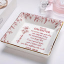 Icon,Gift For Daughter,Gift For Women,Happy,Gift For Grandkids - Toile Birth Flower My Daughter Forever - Personalized Ring Dish