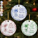 Gift For Children,Christmas,Proud,Graduation,Gift For Daughter,Icon - Toile Birth Month Flower Congrats Grad - Personalized Circle Ceramic Ornament