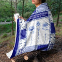 Gift For Women,Gift For Bestie,Old Best friends,Love - Toile De Jouy Birth Month Flower Grow An Old Friend - Personalized Fleece Blanket, Sherpa Blanket