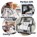 Gift For Women,Gift For Bestie,Old Best friends,Love - Toile De Jouy Birth Month Flower Grow An Old Friend - Personalized Fleece Blanket, Sherpa Blanket