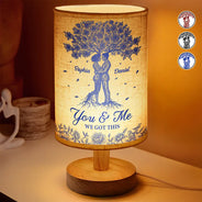 Old Couples,Gift For Husband,Gift For Wife,Gift For Boyfriend,Gift For Girlfriend,Love - Toile De Jouy Couple You And Me We Got This - Personalized Fabric Lamp