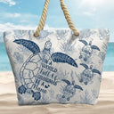Gift For Yourself,Gift For Women,Gift For Mother,Gift For Grandma,Love,Summer - Toile De Jouy World Full Of Grandmas - Personalized Beach Bag