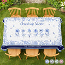 Family,Happy,Gift For Yourself,Gift For Mother,Gift For Grandma - Toile Grandma Flower Garden - Personalized Tablecloth