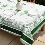 Family,Happy,Gift For Yourself,Gift For Mother,Gift For Grandma - Toile Grandma Flower Garden - Personalized Tablecloth