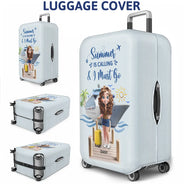 Cruising, Summer, Beach, Gift For Yourself, Gift For Women, Happy - Travel All My Cruise Crap - Personalized Luggage Cover