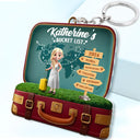Gift For Couples,Old Couples,Gift For Yourself,Travel - Travel Bucket List - Personalized Acrylic Keychain