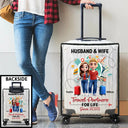 Gift For Couples,Gift For Husband,Gift For Wife,Gift For Men,Gift For Women,Travel,Love - Travel Couple Travel Partners For Life 3D Effect - Personalized Clear Luggage Cover