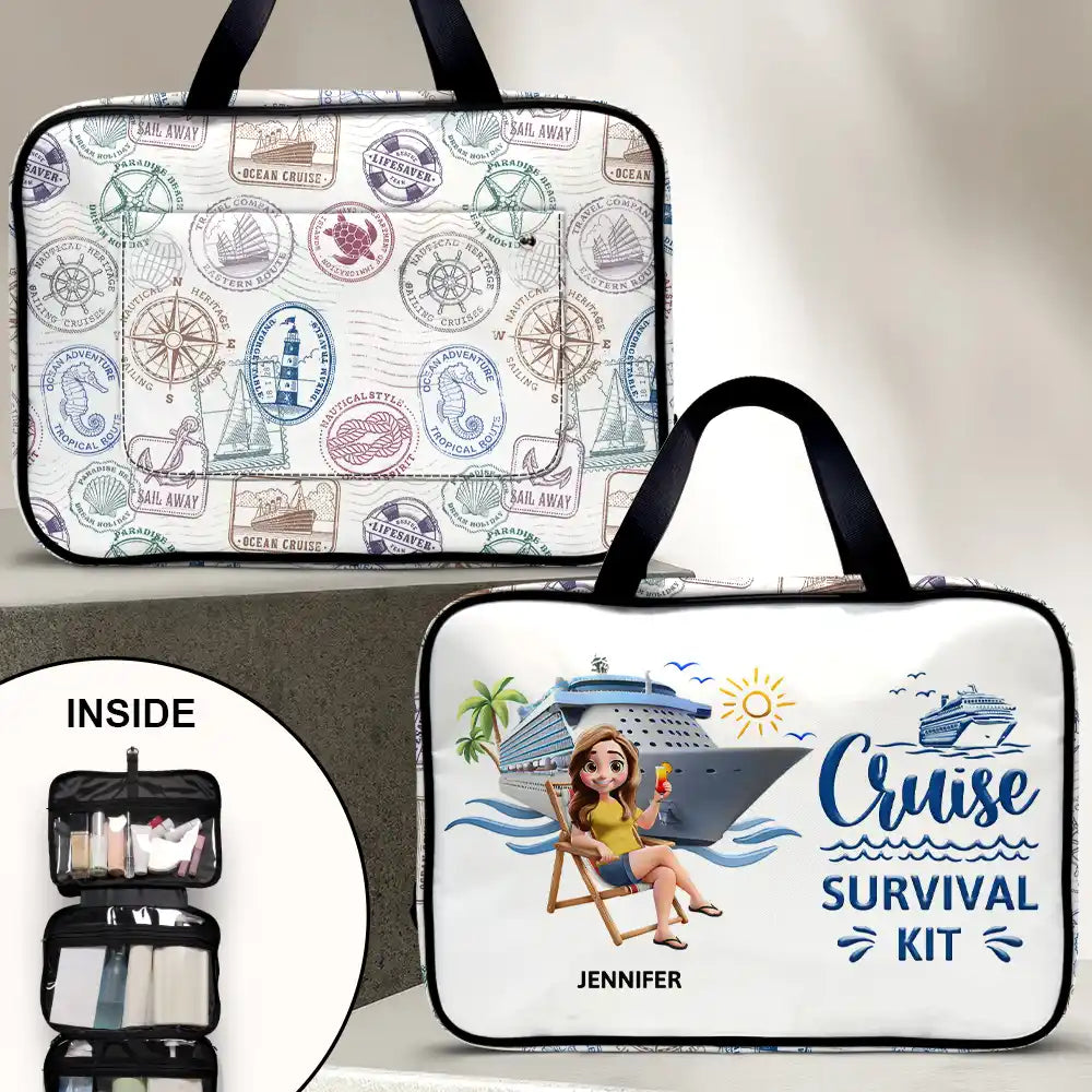 Travel Cruise Survival Kit - Personalized Toiletry Bag