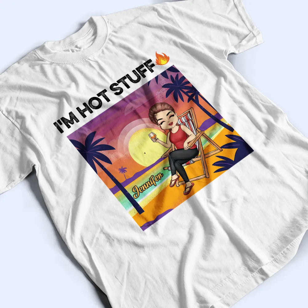 Gift For Couples,Gift For Husband,Gift For Wife,Gift For Girlfriend,Gift For Boyfriend,Gift For Women,Gift For Men,Summer,Love,Happy,Beach - Tropical Hot Stuff Couple - Personalized T Shirt