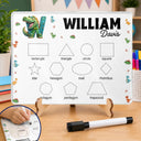 Adorable,Back To School,Gift For Kids,Icon - Truck Car Dinosaur Mermaid Alphabet - Personalized Acrylic Tracing Board