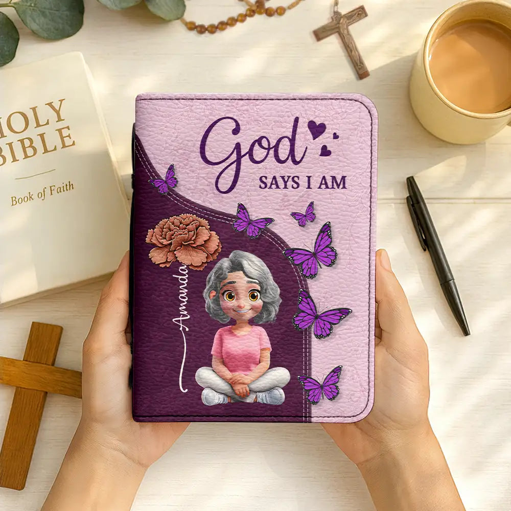 Christian,Gift For Yourself - Trust In The Lord With Birth Month Flower - Personalized Bible Cover