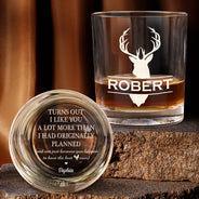 Gift For Husband,Gift For Wife,Gift For Boyfriend,Gift For Girlfriend,Funny - Turns Out I Like You A Lot - Personalized Engraved Whiskey Glass