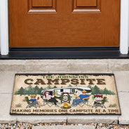 Making Memories One Campsite At A Time Camping Family - Personalized Custom Doormat