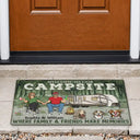 Camping Couple Welcome To Our Campsite - Gift For Dog Lovers - Personalized Custom Doormat