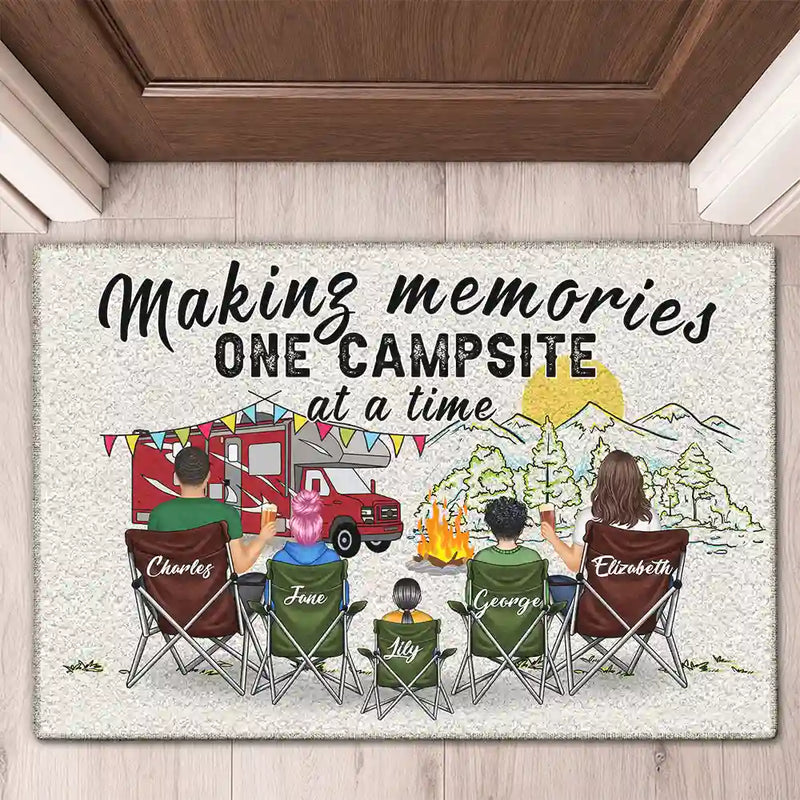 Making Memories One Campsite At A Time - Camping Family Gift - Personalized Doormat