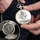 Custom Photo Pencil Drawing Best Dad Grandpa Ever - Personalized Pocket Watch