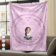 Christmas,Christian,Gift For Yourself - Christian Affirmation Bible Verse - Personalized Fleece Blanket, Sherpa Blanket