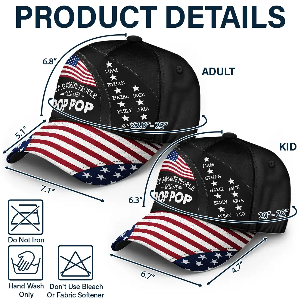Gift For Husband,Parents,Gift For Yourself,Gift For Men,Gift For Grandpa,Gift For Father,Independence Day,Icon,Proud - US Flag My Favorite People My Stars - Personalized Classic Cap