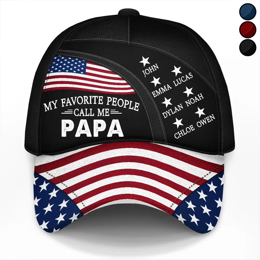 Gift For Husband,Parents,Gift For Yourself,Gift For Men,Gift For Grandpa,Gift For Father,Independence Day,Icon,Proud - US Flag My Favorite People My Stars - Personalized Classic Cap