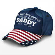 Gift For Husband,Parents,Gift For Yourself,Gift For Men,Gift For Grandpa,Gift For Father,Independence Day,Proud - US Flag My Favorite People - Personalized Classic Cap
