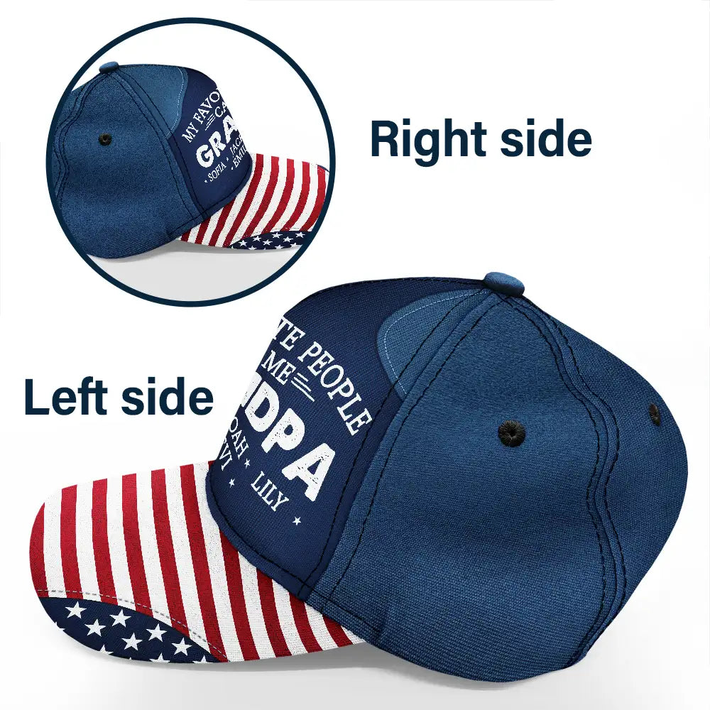 Gift For Husband,Parents,Gift For Yourself,Gift For Men,Gift For Grandpa,Gift For Father,Independence Day,Proud - US Flag My Favorite People - Personalized Classic Cap