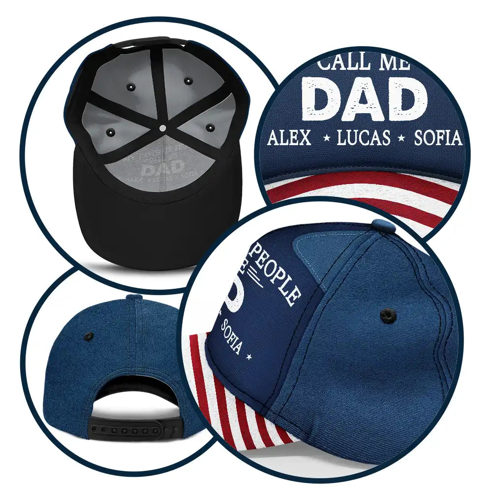 Gift For Husband,Parents,Gift For Yourself,Gift For Men,Gift For Grandpa,Gift For Father,Independence Day,Proud - US Flag My Favorite People - Personalized Classic Cap