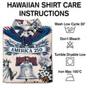 Independence Day,America 250th,Gift For Yourself,Gift For Women,Gift For Men,Proud - USA 250 Anniversary Eagle 1776 2026 - Personalized Hawaiian Shirt