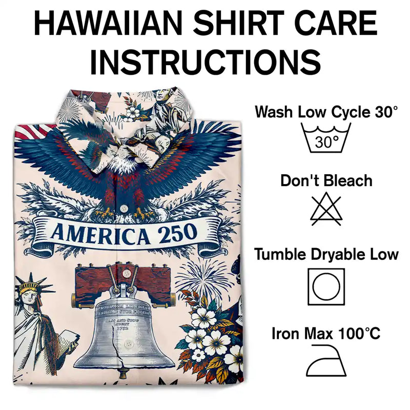 Independence Day,America 250th,Gift For Yourself,Gift For Women,Gift For Men,Proud - USA 250 Anniversary Eagle 1776 2026 - Personalized Hawaiian Shirt