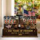 Veteran,Independence Day,America 250th,Gift For Men,Gift For Grandpa,Gift For Father,Gift For Son,Happy,Top Market,Icon,Proud - USA 250 Years Of Freedom 1776 - 2026 - Personalized Custom Shaped Acrylic Plaque