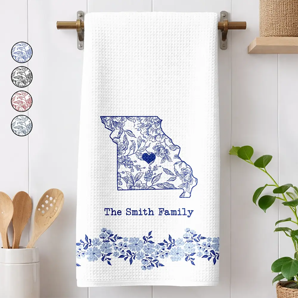 US Family States - Personalized Kitchen Towel