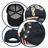 Independence Day,Gift For Men,Gift For Father,Gift For Husband,Gift For Uncle,Gift For Grandpa,Icon,Proud - US Flag Fist Bump Best Dad Grandpa Ever - Personalized Classic Cap
