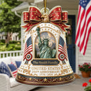 America 250th, Independence Day, Top Market, Family, Proud, Custom Text - United States 250th Anniversary - Personalized Custom Shaped Acrylic Ornament