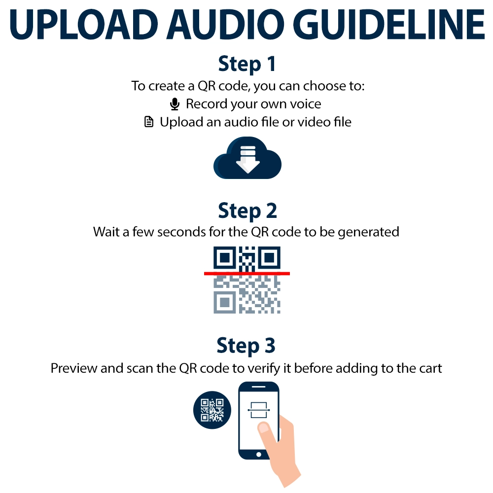 Custom Photo QR Code Your Voice - Personalized Circle Glass Ornament