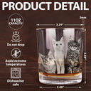 Pet Dad,Dog Dad,Cat Dad - Custom Photo Put The Drink Down And Come Feed Us Funny Pet Dad - Personalized Engraved Whiskey Glass