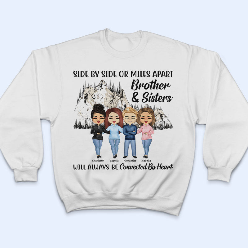 Connected By Heart Hoodie Friends - BFF Bestie Gift - Personalized Custom Hoodie