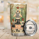 Behind Every Basketball Player Who Believes - Gift For Basketball Fans, Dad, Father - Personalized Custom Tumbler