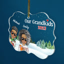 Our Grandkids Children - Christmas Gift For Family, Grandma, Grandpa, Grandparents - Personalized Medallion Acrylic Ornament