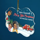 Have Yourself A Merry Little Christmas - Christmas Gift For Family, Parents - Personalized Medallion Acrylic Ornament